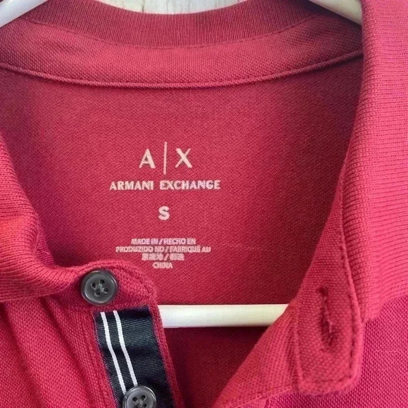 Armani Exchange Red Polo Shirt Size Small Lightweight/Summer - Picture 2 of 8